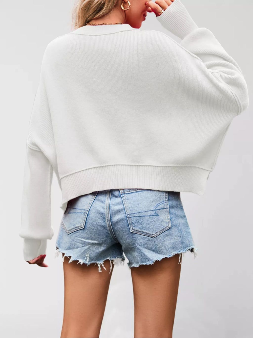 Round Neck Dropped Shoulder Sweater (12)