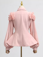 Frill Lapel Collar Top Pleated Skirt Set (8)