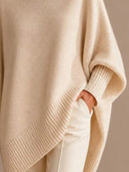 Oversized Batwing Sleeve Sweater (2)