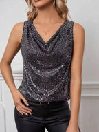 Sequin Cowl Neck Tank (7)