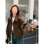 Brown Suede Jacket Vintage photo 1