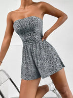 Chic Strapless Ruched Waist Romper (26)