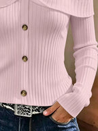 Cold Shoulder Ribbed Knit Top (12)