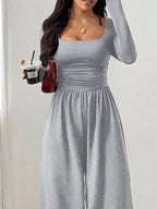 Ruched Square Neck Wide-leg Jumpsuit (5)