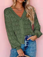 Openwork Button Up Cardigan (20)