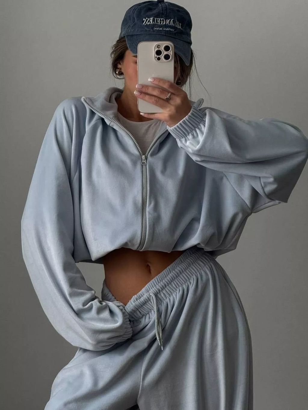 Zip-up Hoodie Joggers Set (19)