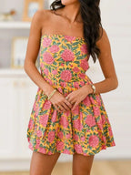 Printed Tube Mini Dress (6)