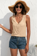 Buttoned Deep V Tank (3)
