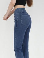 Wide Waistband Bootcut Jeans Pockets (6)