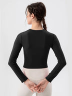 Round Neck Long Sleeve Active T-shirt (7)