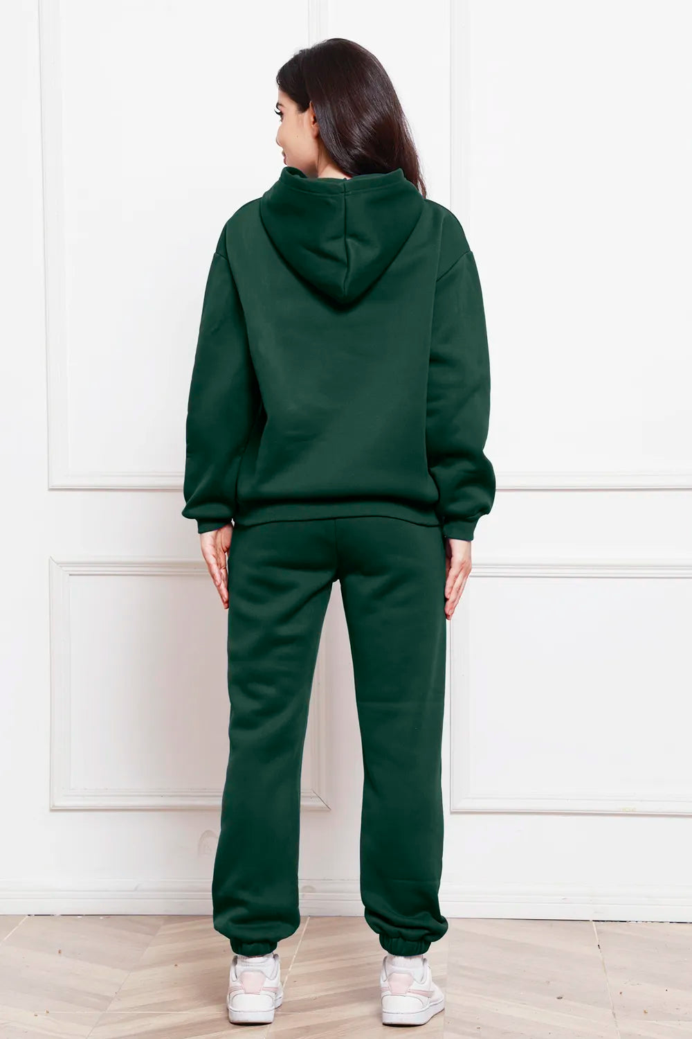 Drop Shoulder Long Sleeve Hoodie Pants Set (21)