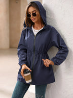 Outdoor Waterproof Long Sleeve Hooded Windbreaker (25)