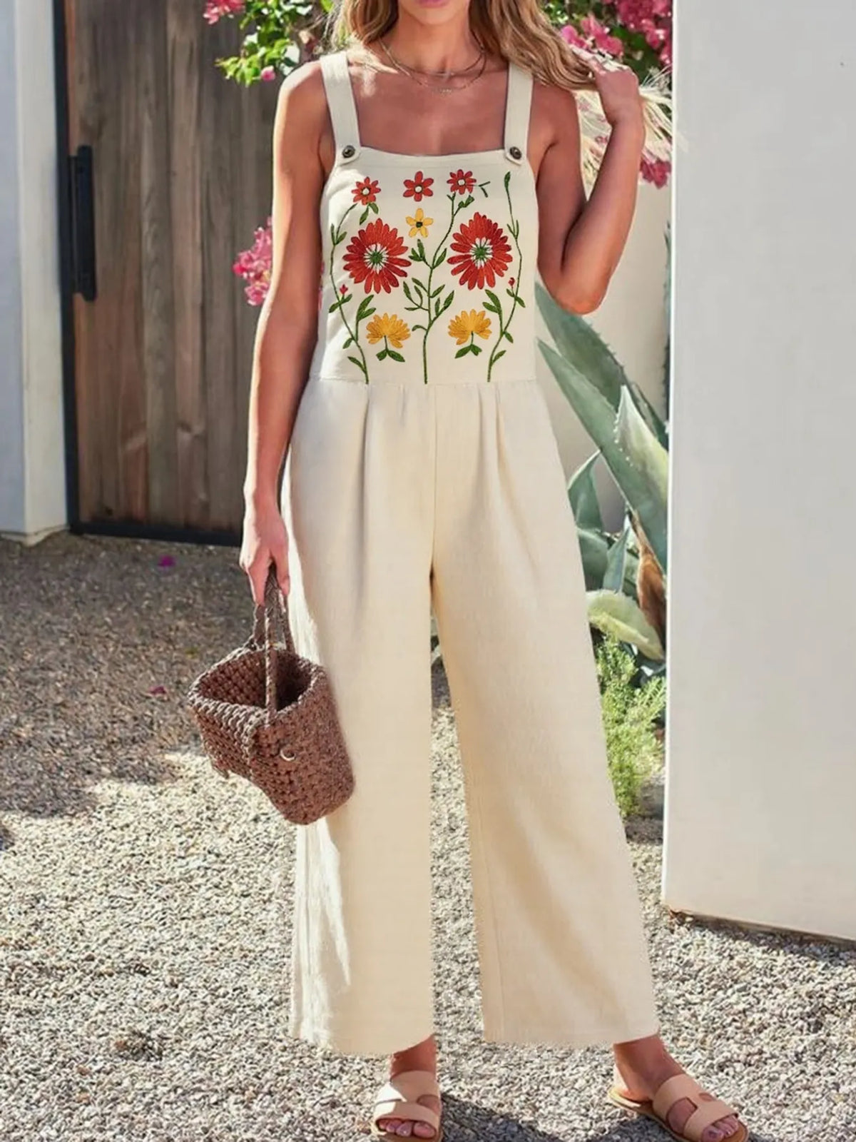 Floral Embroidered Wide Leg Jumpsuit (3)