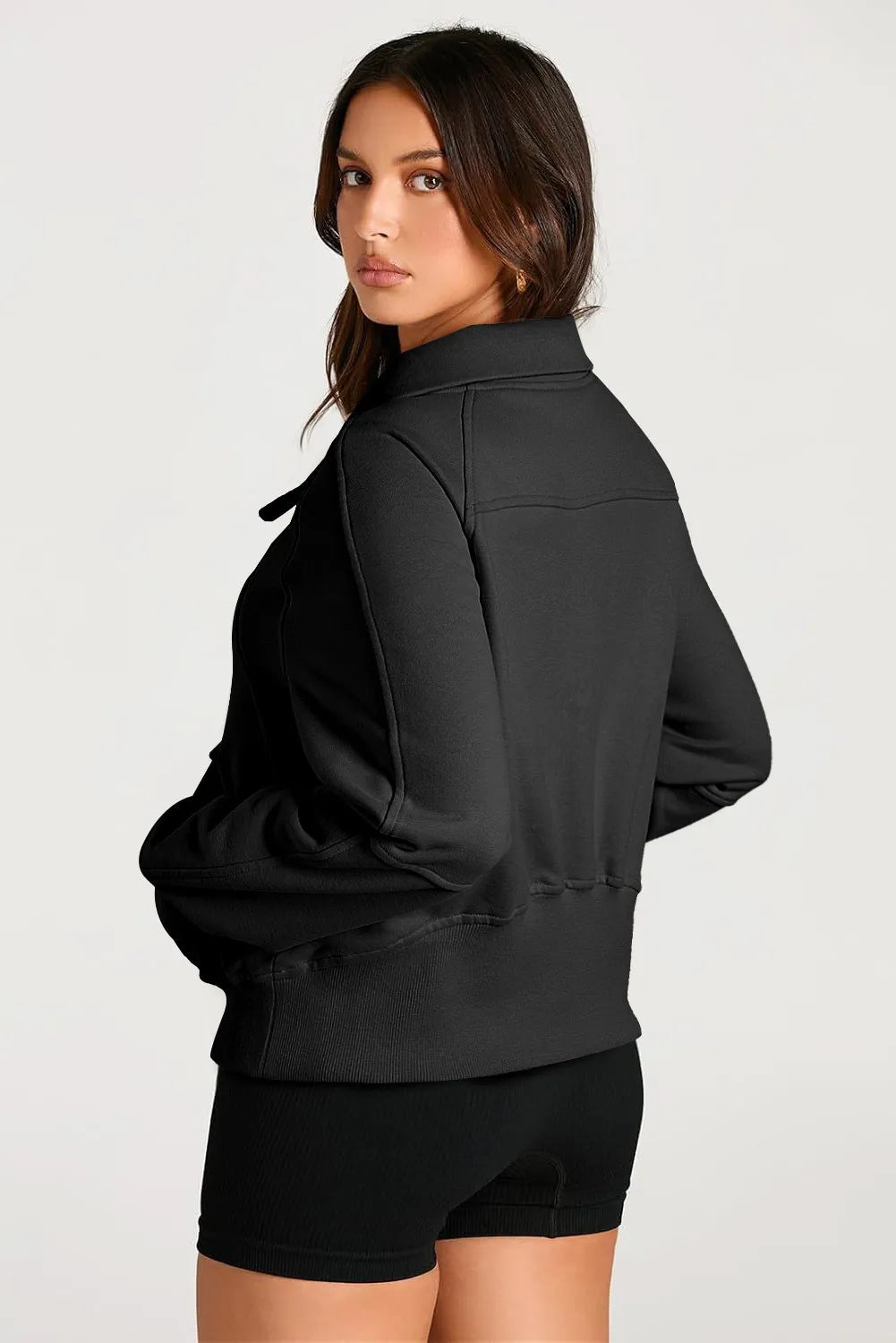 Half Zip Long Sleeve Sweatshirt (14)