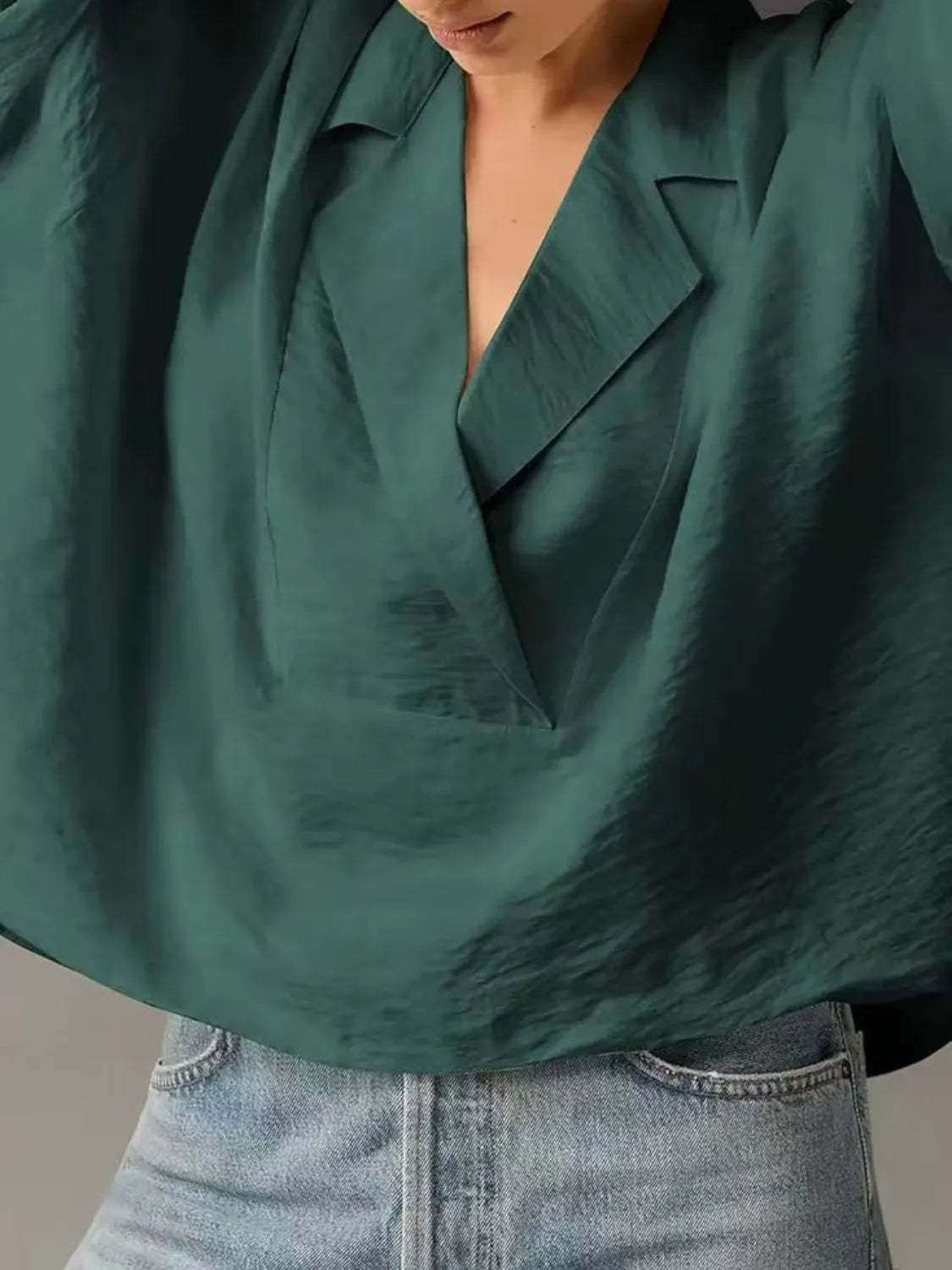 Collared Neck Half Sleeve Blouse (15)