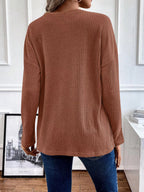 Button-detail Dropped Shoulder Top (8)