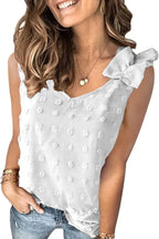 Full Size Swiss Dot V-neck Tank (12)