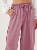 Full Size Drawstring Wide Leg Cropped Pants Plus (27)