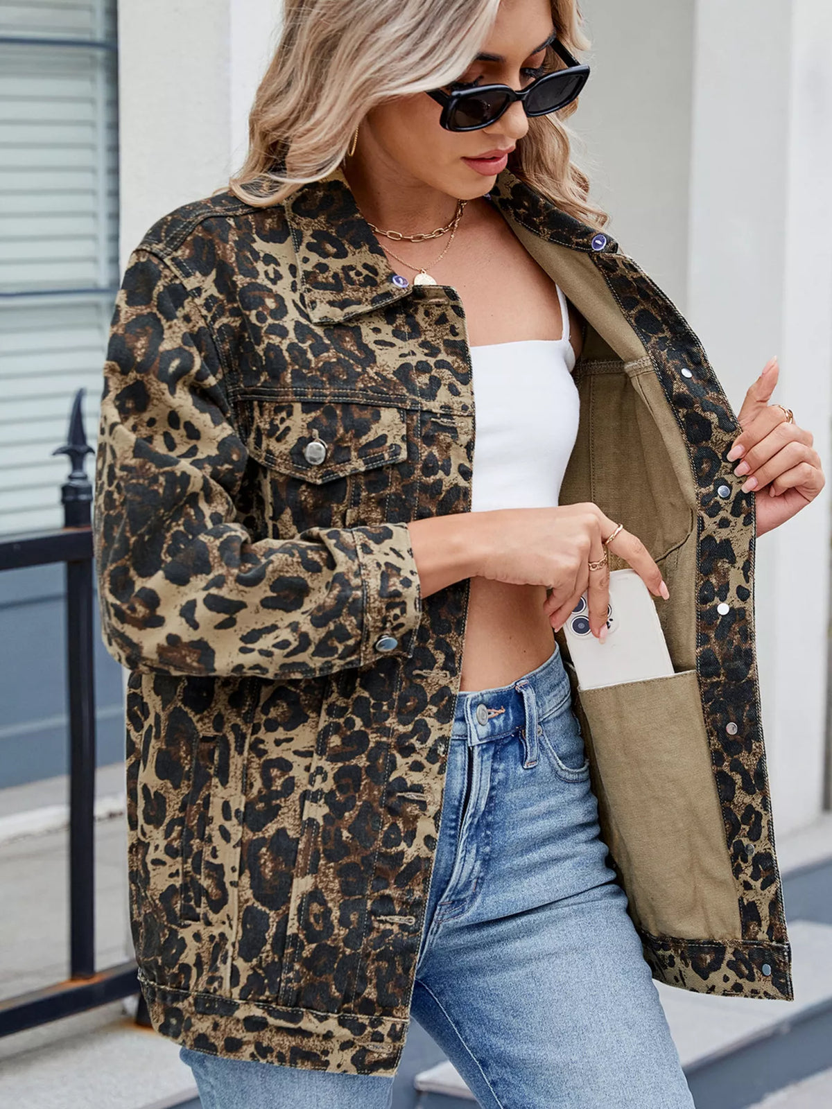 Button Up Long Sleeve Denim Jacket (25)