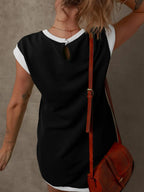 Round Neck Cap Sleeve Mini Dress (12)