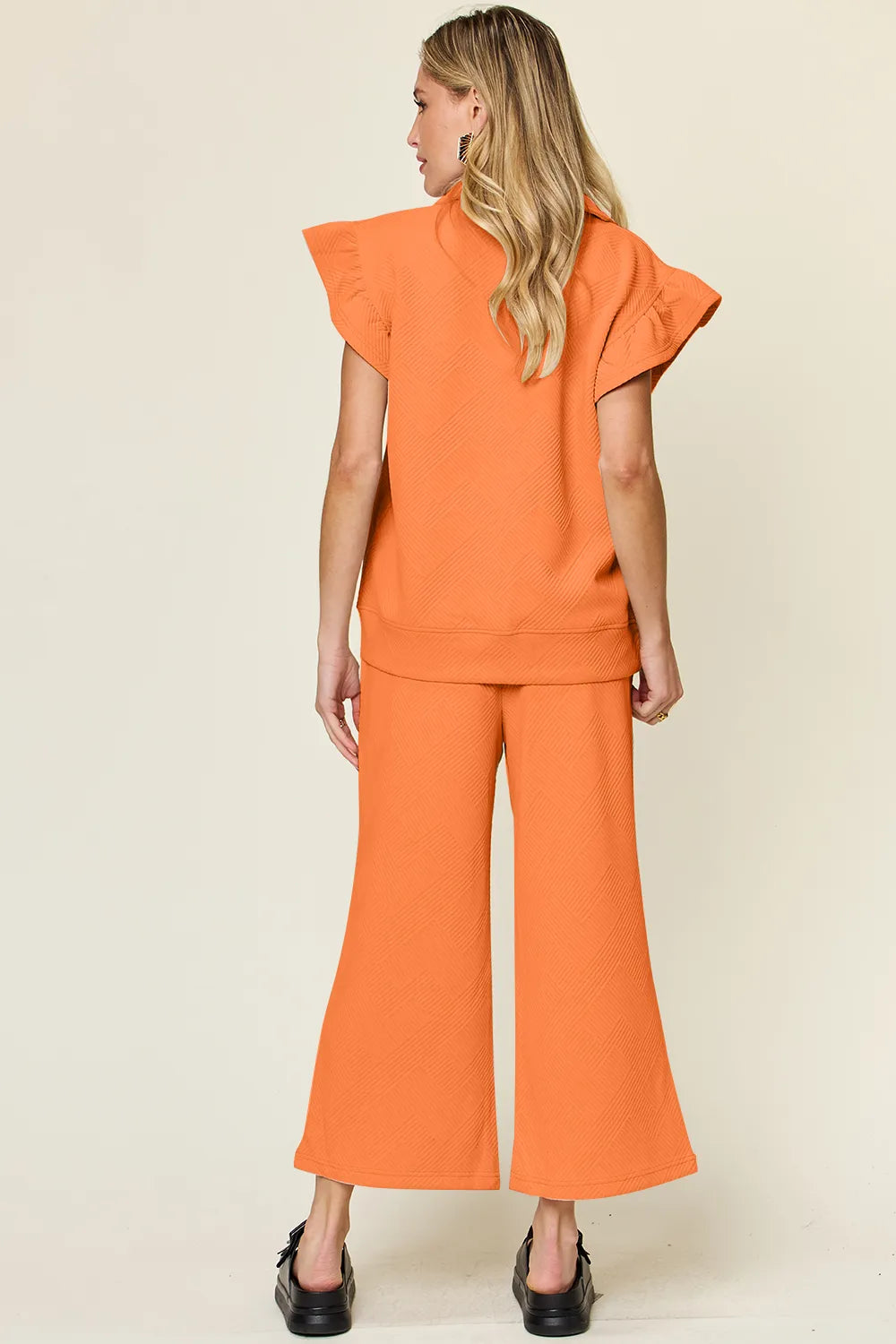 Ruffle Drawstring Wide Leg Set (30)