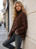 Turtleneck Dropped Shoulder Sweater (6)