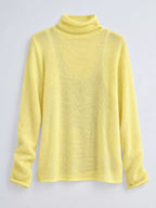 Sheer Turtleneck Knit Top (23)