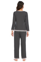 V-neck Top Pants Lounge Set (2)