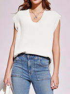 Ribbed V-neck Sweater Vest (5)