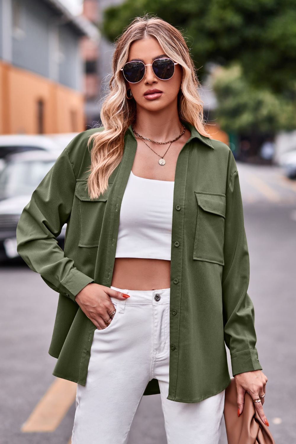 Dropped Shoulder Longline Shirt Pockets (18)