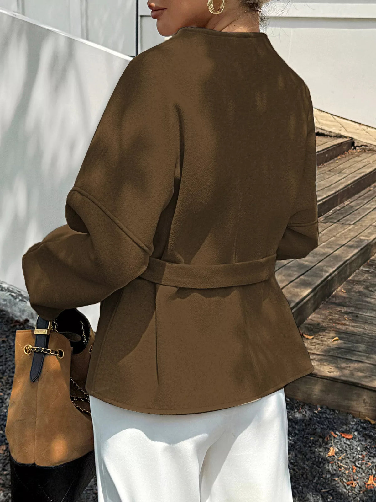 Surplice Dropped Shoulder Tie Belt Outerwear (13)