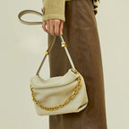 Leather Folds Clouds Bag Chain Shoulder Cowhide Crossbody photo 8
