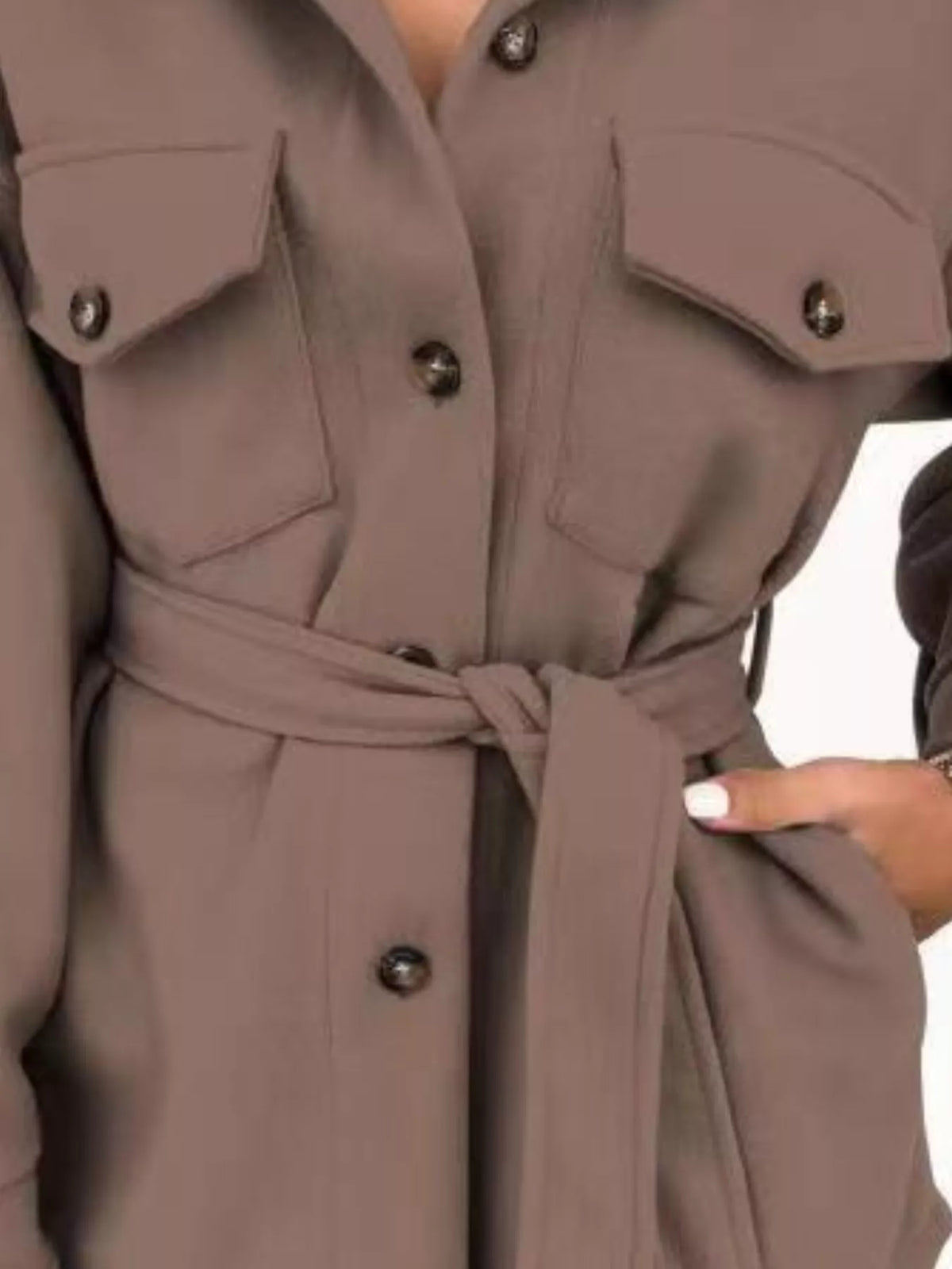 Button-down Tie Waist Coat (22)