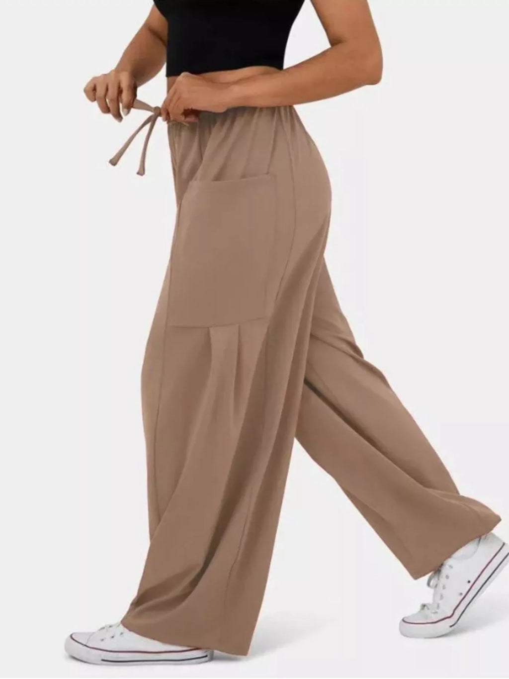 Drawstring Wide Leg Pants (2)