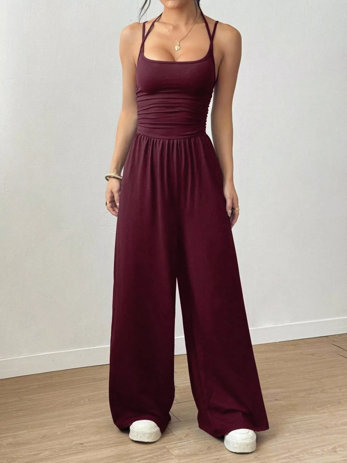 Spaghetti Strap Wide-leg Jumpsuit (6)