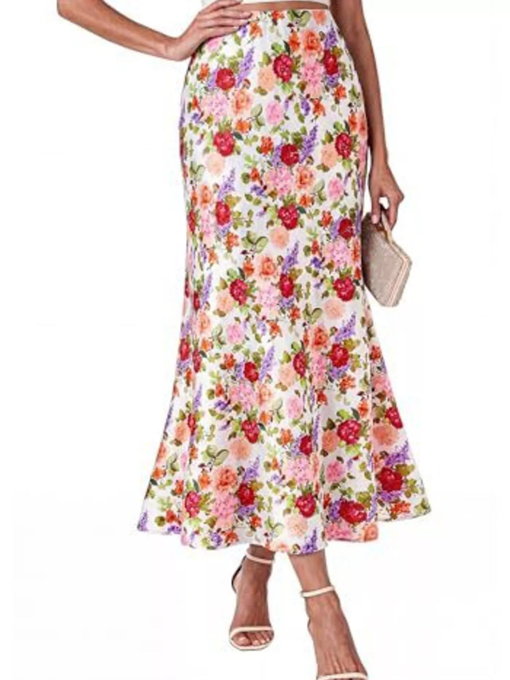 High-waisted Mermaid Midi Skirt (2)