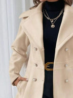Double-breasted Wool Blend Coat (8)