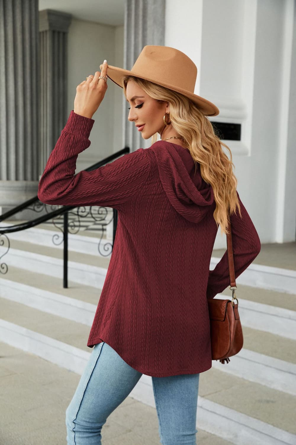 Long Sleeve Hooded Blouse (18)