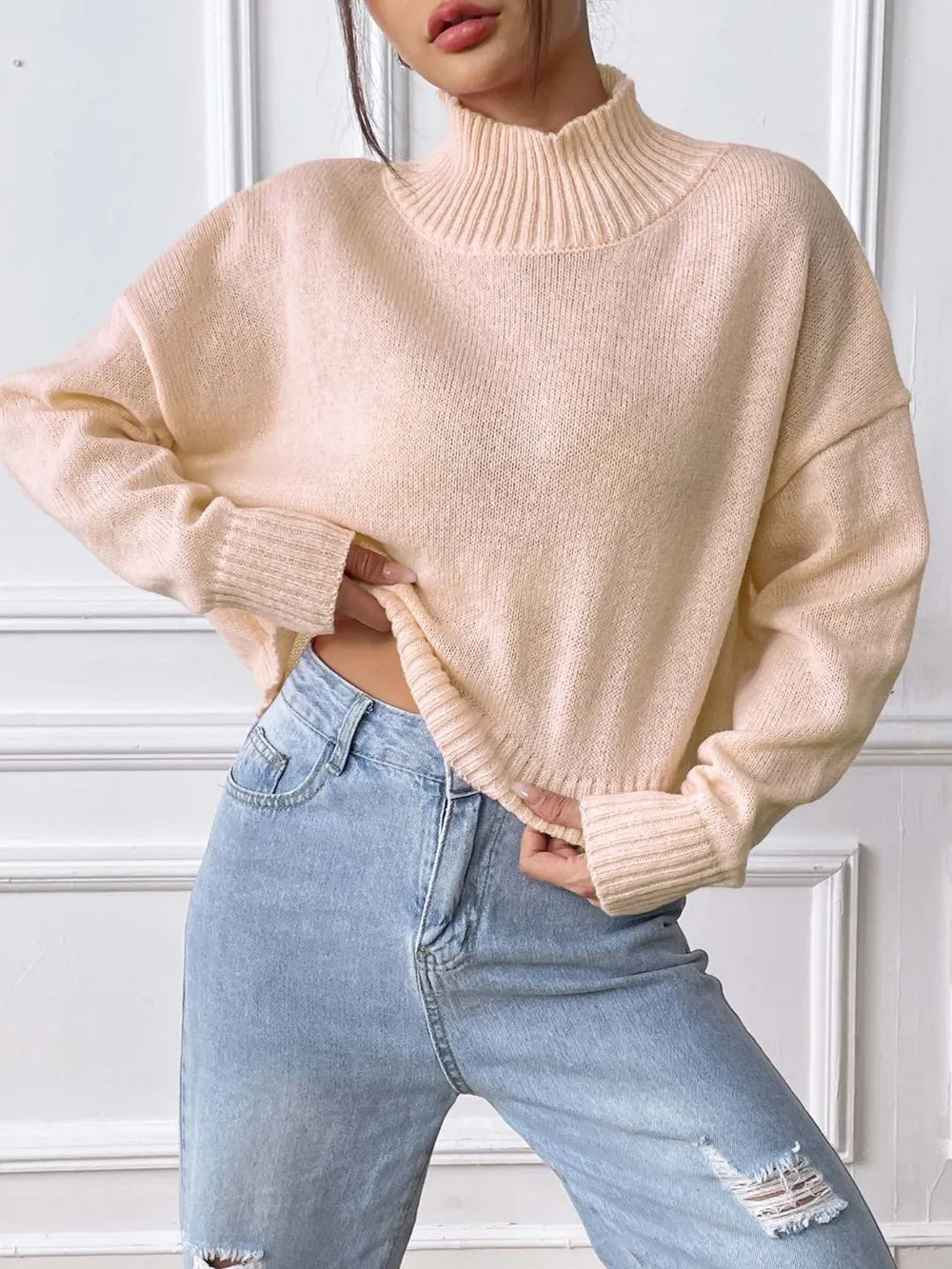Turtleneck Long Sleeve Sweater (10)