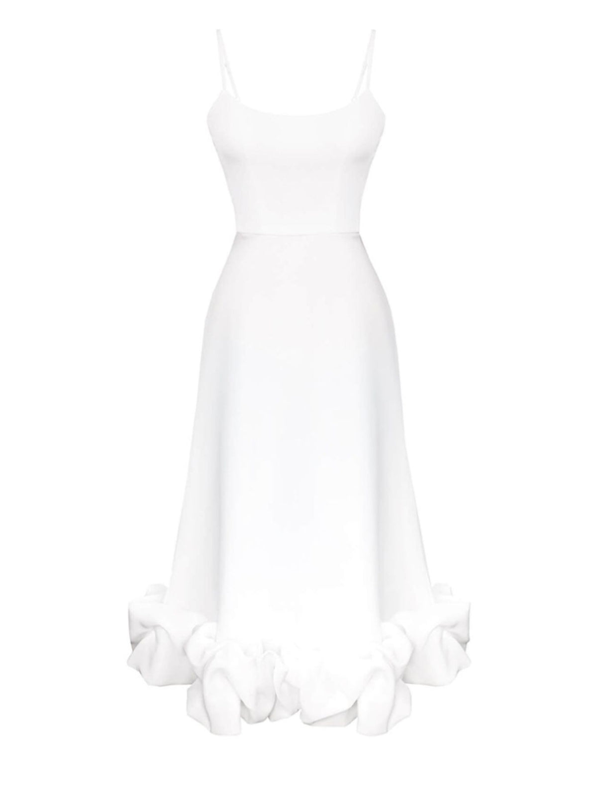 Ruffle Hem Scoop Neck Midi Dress (4)