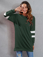 Full Size Striped Round Neck Long Sleeve T-shirt (2)