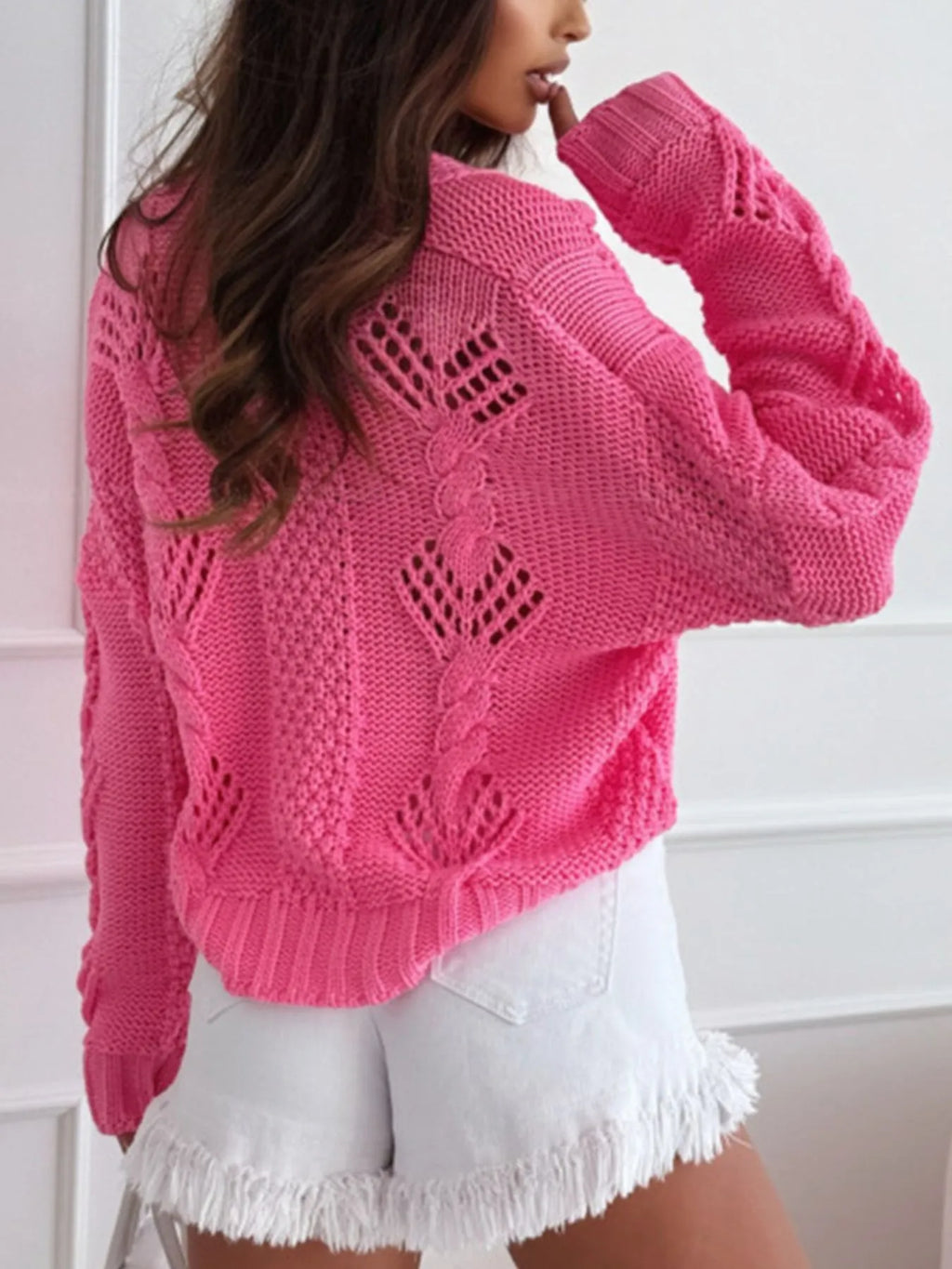 Button Up V-neck Cardigan (2)