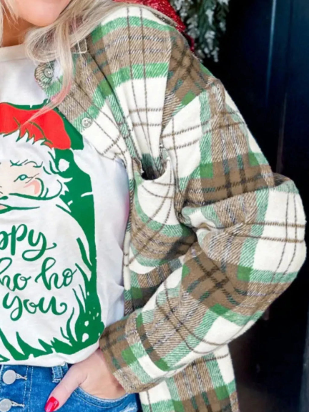 Plaid Button-down Long Sleeve Shacket (9)