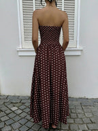 Polka Dot Tube A-line Dress (13)