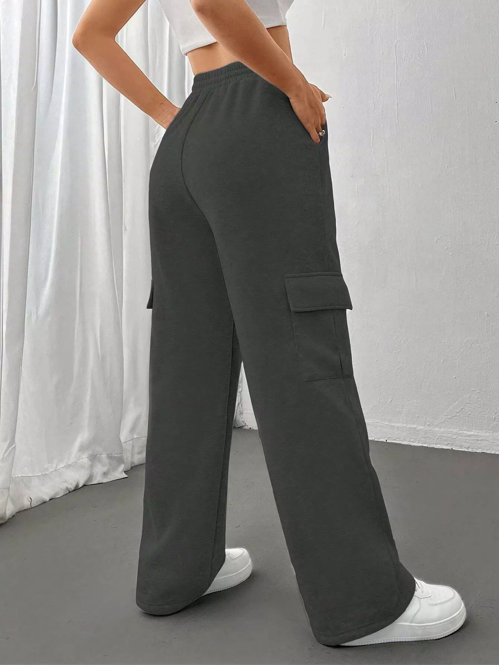 Relaxed Fit Pants Drawstring Waist (20)