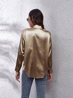 Collared Neck Buttoned Long Sleeve Shirt (12)