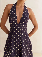 Floral Print Halter Neck Maxi Dress (27)
