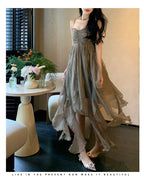 Pleated Irregular Elegant Midi Dress photo 1