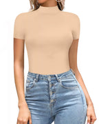 Mock Neck Short Sleeve Bodysuit (8)