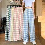 Plaid Wide Leg Pants Casual photo 1